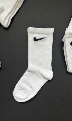 Nike Everyday White Crew Cotton Socks Extra Small Kids Junior Infant Children - Picture 6 of 12