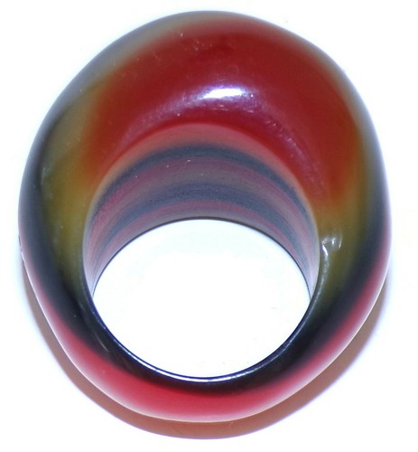 Sobral Formas Pop Ruga Stripe Artist Made Satement Ring Size 8 - Picture 6 of 7