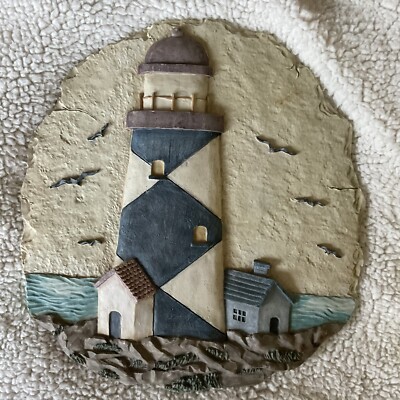 Faith Rollins Collection By The Sea Stepping Stone Nautical Lighthouse Plaque  