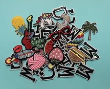 50 Mixed Letter And Figure Iron On Mixed Clothing