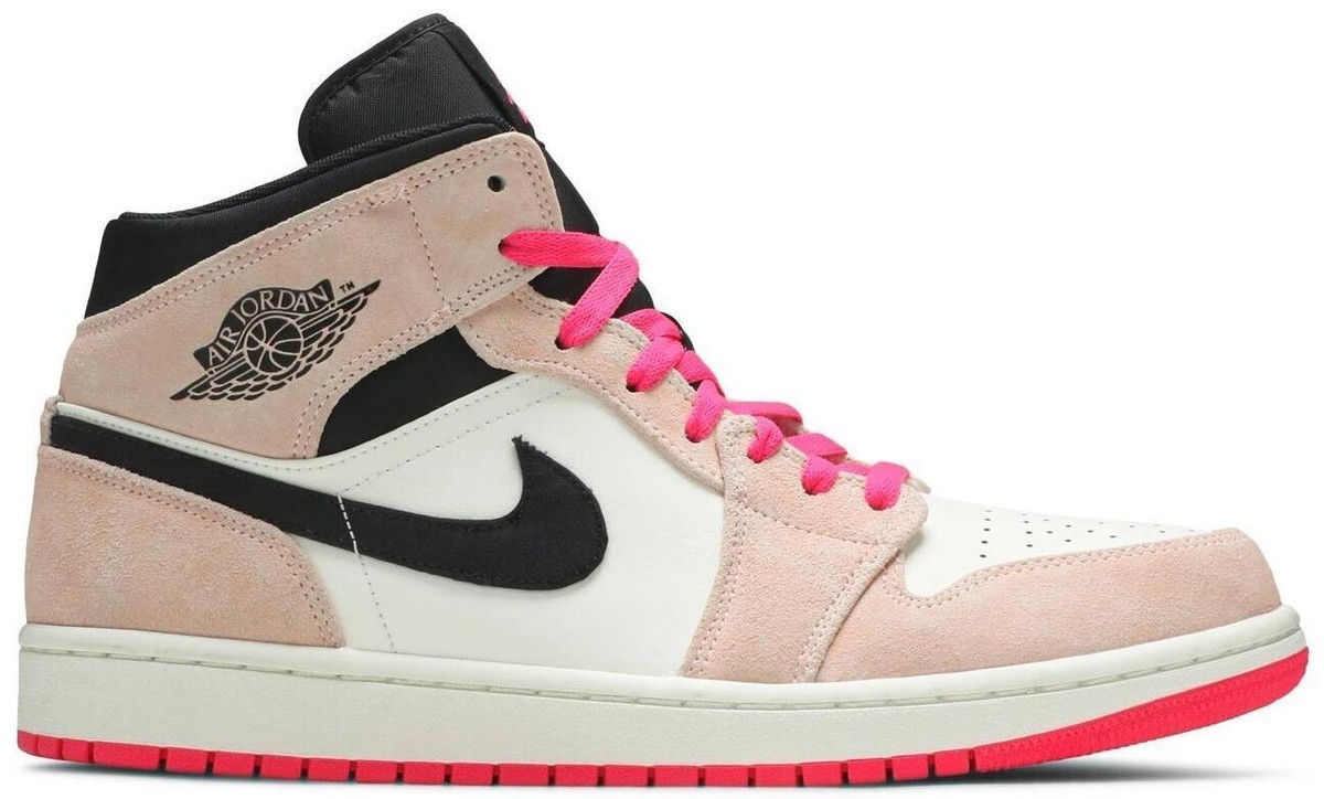 Jordan Air 1 Mid GS White/Black/Crimson Tint for Sale
