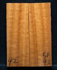 Figured Sapele 42 Knife Scale 5"x 1.75"x 7/16"