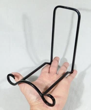 Easel Display Stand Black Metal Large Size Scroll Design