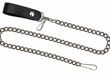 Leather Strap Wallet Chain Regular Heavy-Duty Steel Chain Bikers Punk Skaters