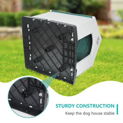 28 Zoll/32 Zoll H Outdoor Hundehaus wetterfest Tierheim Hundeheuche 4 Farben - Bild 69 von 73
