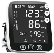 Blood Pressure Monitor Kit LED Automatic Digital Memory Case Adjustable Cuff