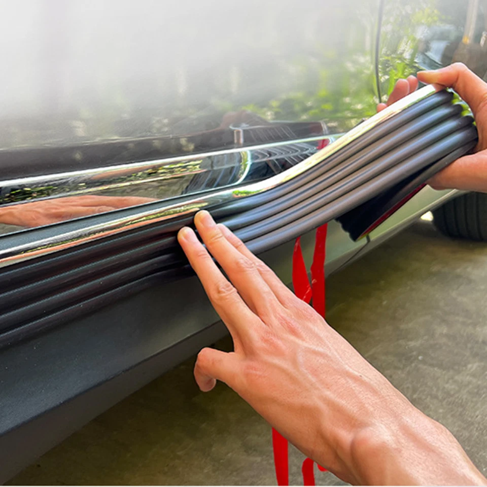 13ft Car Truck Universal Rubber Anti-Scratch Side Skirts Edge Guards Protector - Изображение 3 из 4