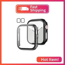 2 Pack Case with Tempered Glass Screen Protector for Apple Watch Series 3/2/1 38