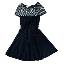 Alice + Olivia Women’s Sz XS Black Dress Fit & Flare Mini Buffalo Plaid