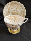 Vintage Tuscan Bone China Tea Cup and Saucer Light Pink W/Gold Dragons England  — photo 1