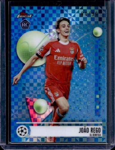 2025-26 Topps Club Competition Finest Joao Rego Common RC Blue Checkerboard #/99