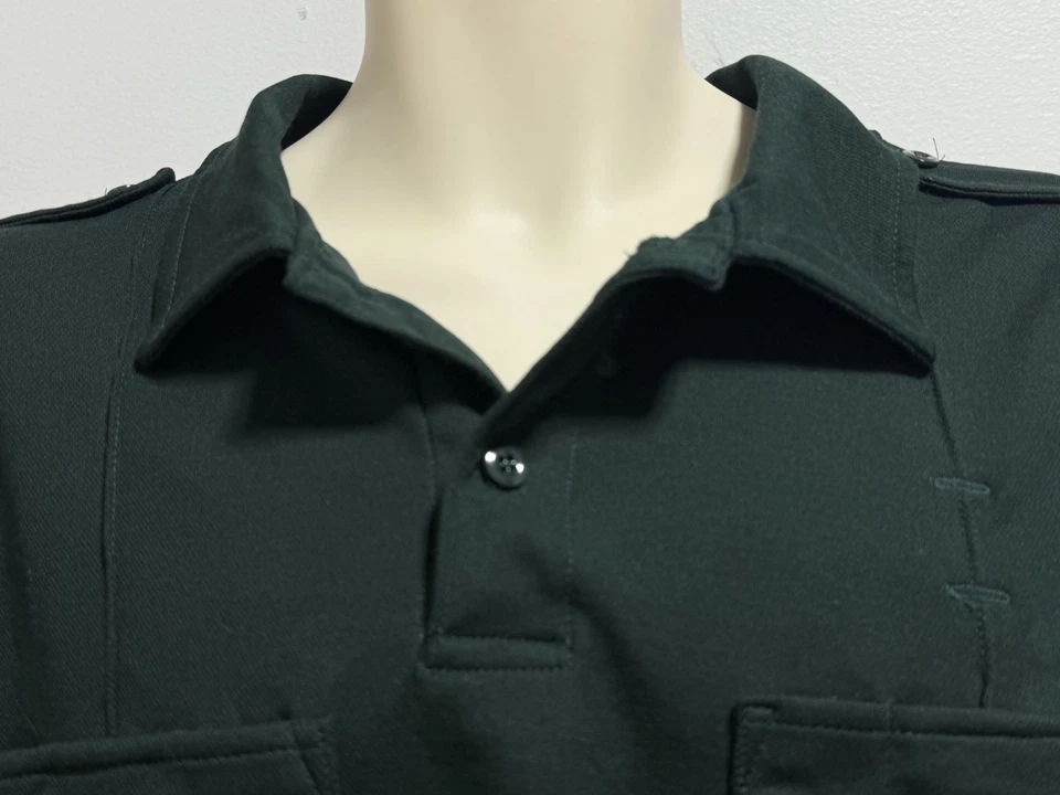 Camisa Azul Para Hombre XL Verde Azul Marino Uniforme Táctico Policía Abotonada EMT 46/48 Foto 4 de 4