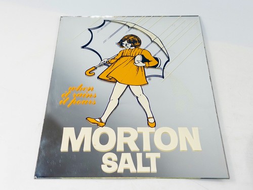 MOTON SALT - When It Rains It Pours 12"x 9" Glass Mirror, Very Good, Rare, Read