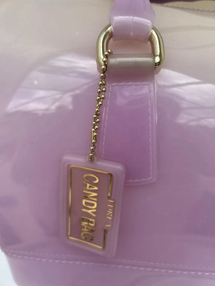Furla Pink Glitter Rubber Candy Satchel Bag - Image 2 of 4