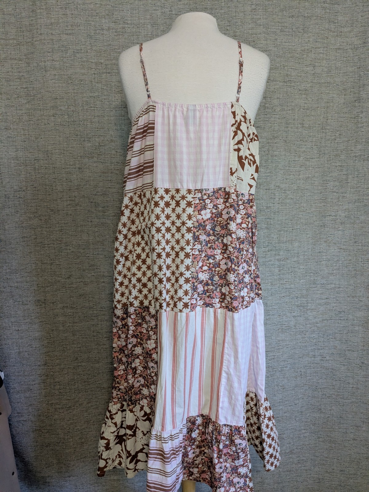 Universal Thread Gingham Floral Patchwork Tiered … - image 5