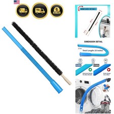 Clothes Dryer Vent Cleaner Kit with Vacuum Hose Attachment Brush, Lint Remove...