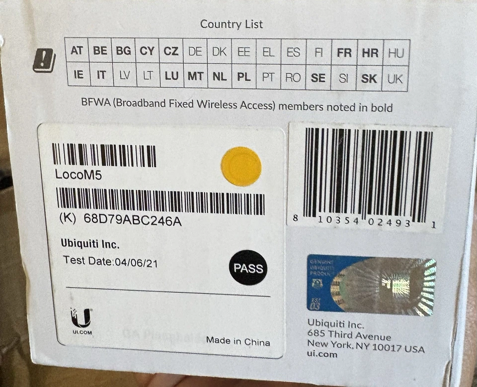 Ubiquiti NanoStation locoM5 13 dBi IndoorOutdoor AirMAX locoM5 10+ Km 1 x LAN - Image 3 of 3