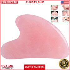 Gua Sha Jade Stone Massage Tool,Guasha Tool for Face and Body Skin Massage Pink 