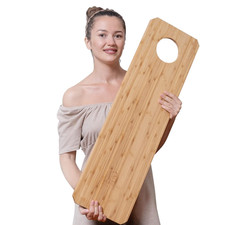 Extra Large Charcuterie Board 31X8 Inch Bamboo Serving Platter Long Cheese