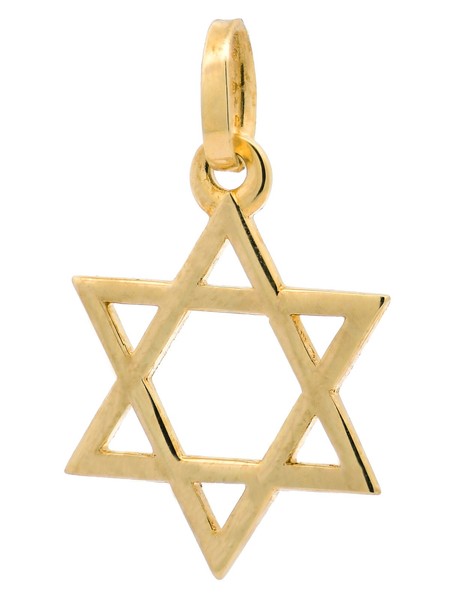 KettenanhäNger Gold AnhäNger Davidstern Massiv 585 - 14 Karat Gold-image