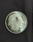 1 Oz Ounce Round. 999 Pure Silver Buffalo Nickel Design In Holder 3 Legged!!