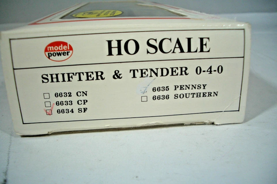 Model Power 0-4-0 Shifter Locomotive + Santa Fe Tender #6634 HO Vintage MINT - Image 3 of 4