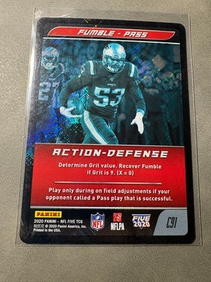 2020 Panini NFL Five Fumble-Pass Action Defense Kyle Van Noy