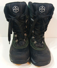 Khombu Waterproof Lace-Up Snow Boots Black/Green Men's US 8 M Mid-Calf