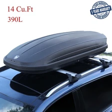 14 Cu.Ft Dual-Side Opening Car Top Cargo Carrier Roof Mount Storage Box w/ Lock 