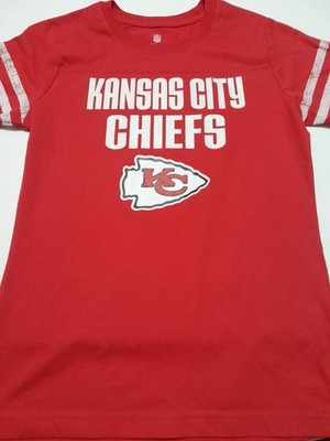 Kansas City Chiefs Girls Size XL 14/16 Red NFL Team Apparel Short Sleeve Tee