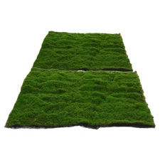 2 Pcs Simulation Grass for Garden Fake Artificial Moss Lawn