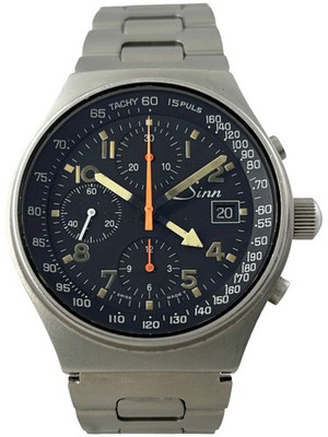 Sinn 144 St GMT Automatik Herren Chronograph Valjoux 7750, mit Box, funktioniert