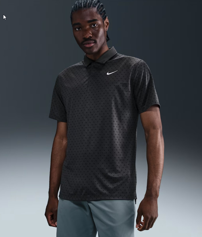 Nike Tour Men's Dri-FIT Victory + Golf Polo HM5639 060 Various Sizes Anthracite