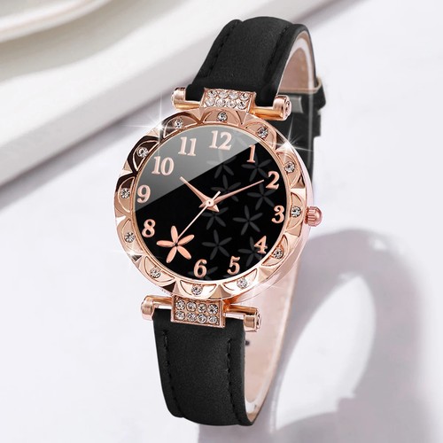 Watch For Ladies Women Girls Fashion Leather Strap Wristwatch Gift - Picture 5 of 6