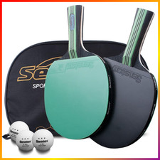 Tischtennisschläger Set mit Profi Kelle und Bällen für Wettkämpfe