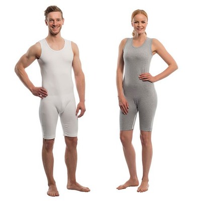 Suprima Pflegebody - ohne Arm mit Beinreißverschluss - für Damen und Herren - 46