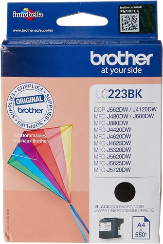 Brother LC-223BK Inkjet Cartridge, Black, Single Pack, Standard Yield, Includes - 第 3/5 張圖片
