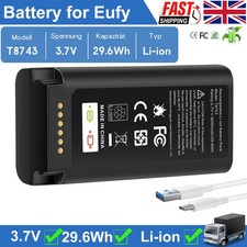 Image of ✅8000mAh Security Rechargeable Battery For eufy Video Doorbell E340/C31 w/ Cable