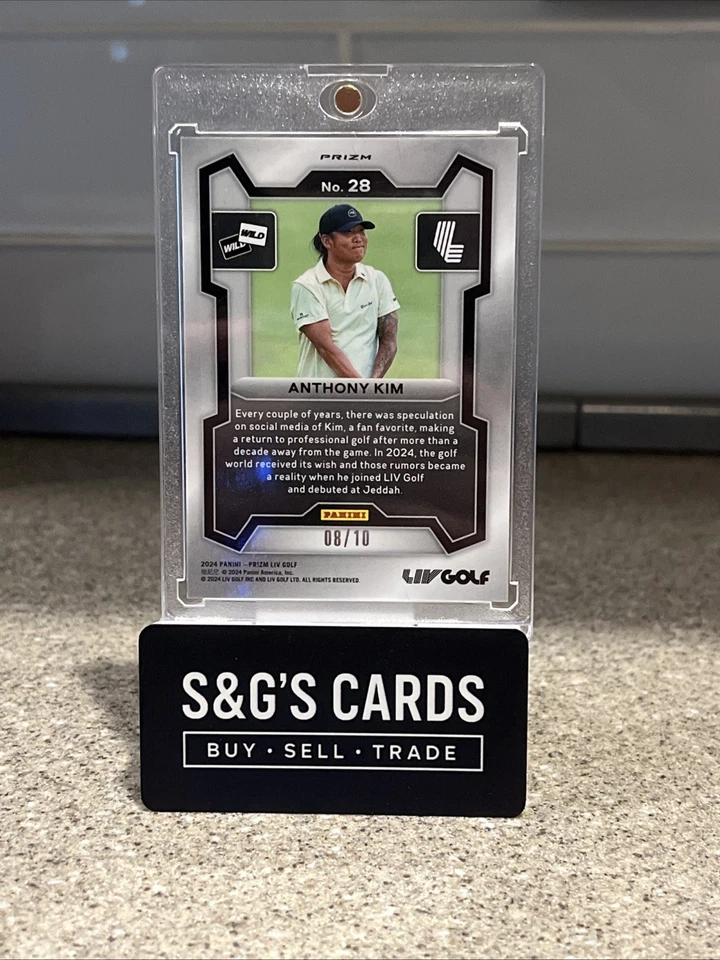 Golf Panini Prizm LIV 2024 - Anthony Kim #28 True Gold Prizm/10 1ª edición Foto 2 de 2
