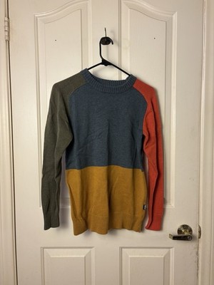 Molo Eleven Geometric Print Crew Neck Colorblock Sweater M