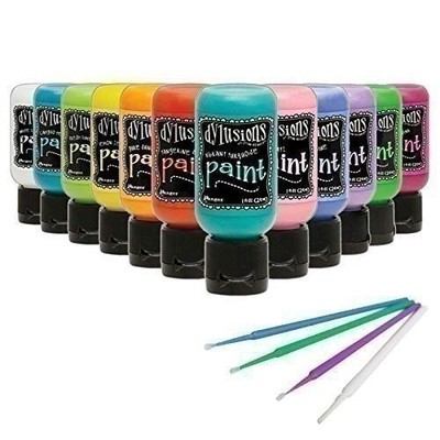 Dylusions Paints Bundle - Flip Cap Art Journal Ready Waterproof Blendable with