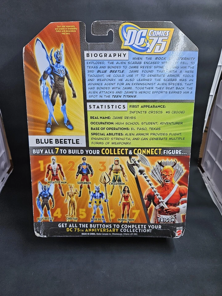 Figura de acción DC Universe Classics Blue Beetle completa Trigon Build A Figure Foto 4 de 4