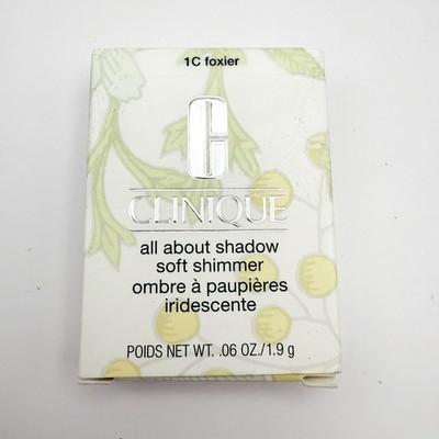 Clinique All About Shadow 1C FOXIER Soft Shimmer Eyeshadow W Box .06oz/ 1.9 G