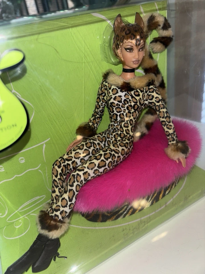 Barbie Lounge Kitties Collection 2004 B3417 NRFB estampado de leopardo Mattel Foto 3 de 4