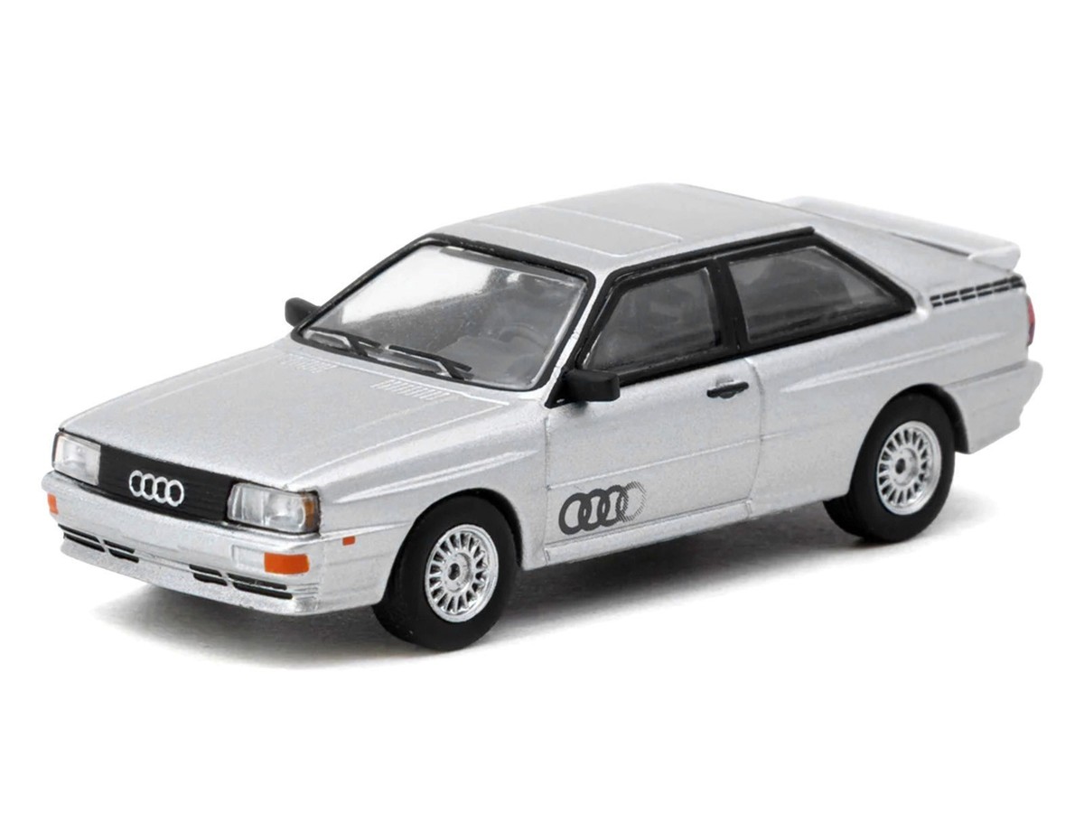 AUDI QUATTRO SILVER 1/64 DIECAST MODEL CAR BY SCHUCO & TARMAC T64S