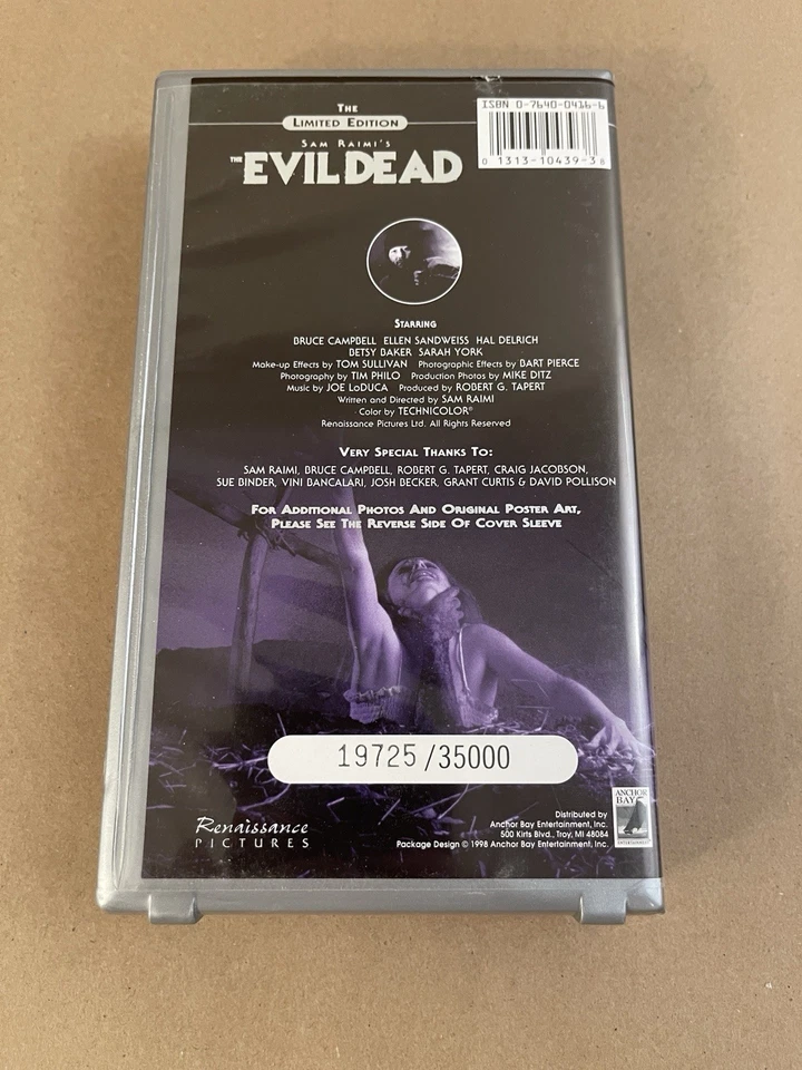 The Evil Dead - Limited Edition - Horror - VHS - Tape Clamshell w/booklet - V5 - Image 2 of 4