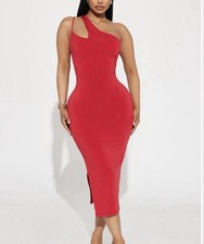 Fashion Nova One Shoulder Midi Dress Size Small