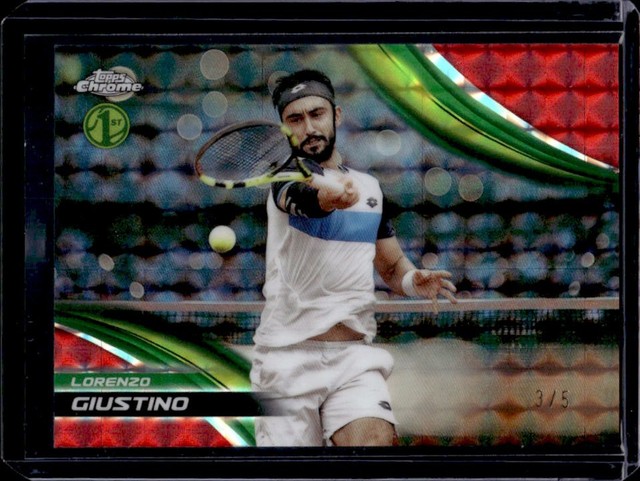 2025 Topps Chrome Lorenzo Giustino Red Geometric Refractor #/5