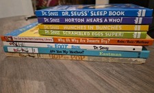 Dr. Seuss Books The Cat In The Hat, Hop on Pop, Foot Book, Lot Of 8 Hardcover