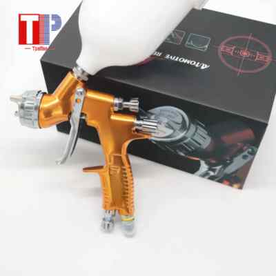 Tpaitlss Automobile spray gun Black Painting Gun with 1.3mm Nozzle Air Airbrush